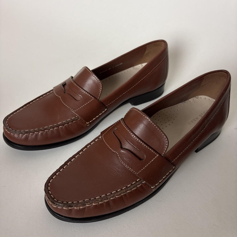 Cole Haan Pinch Grand Penny Loafers Brown Leather Women's 9 B